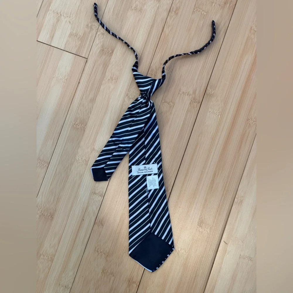 LIKE NEW! Janie and Jack Toddler/Kids Striped Dress Tie Navy Green OS
